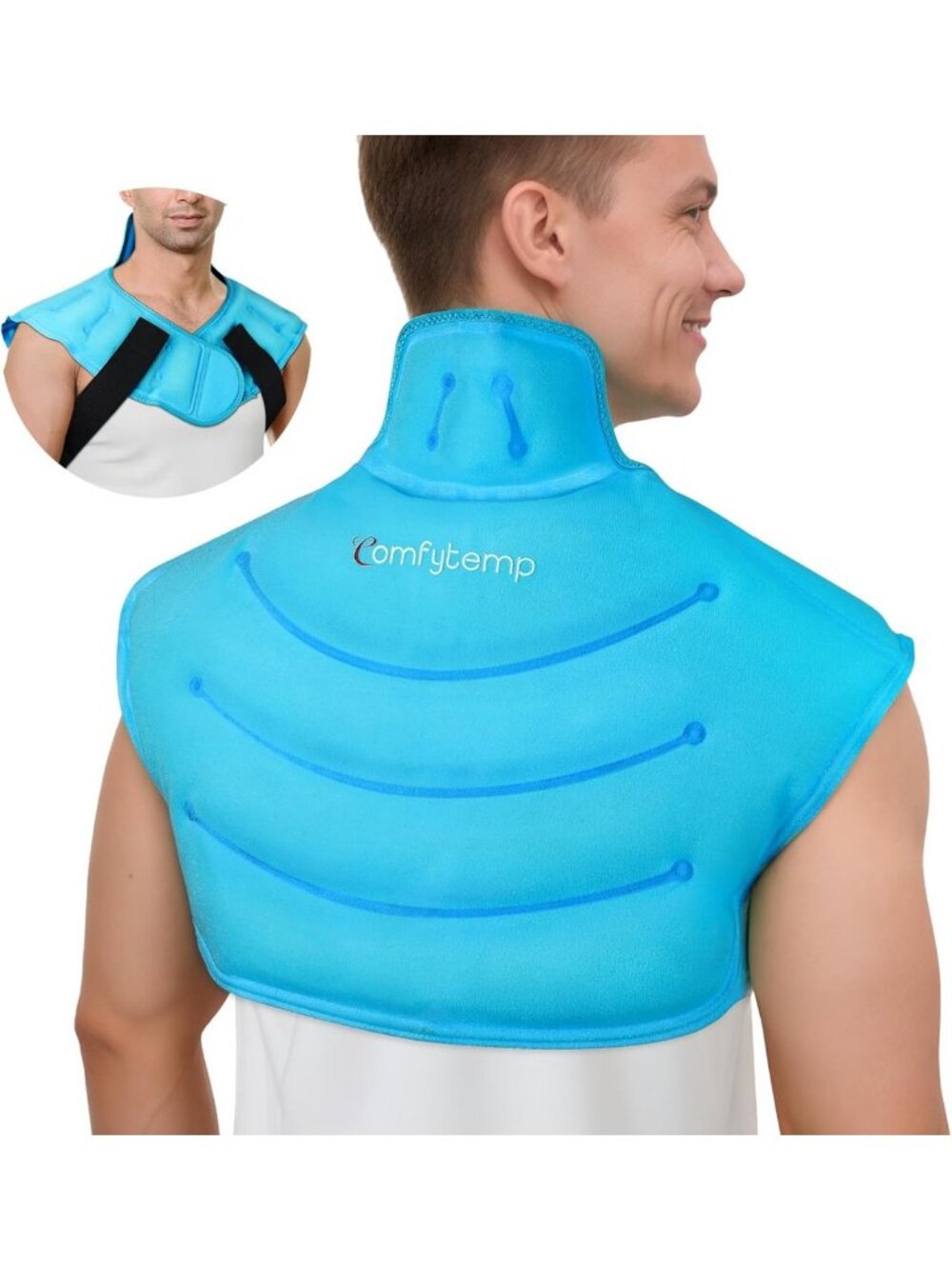 Large Reusable Gel Ice Pack for Neck & Shoulder Pain Relief - Hot/Cold Therapy